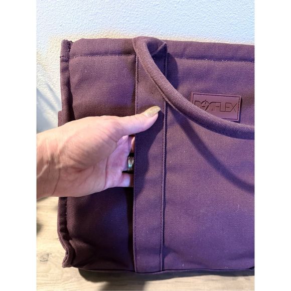 SOLD Popflex Wine Sloane Tote Fully Lined Go To Handbag Purse Crossbody Bag - Picture 3 of 16